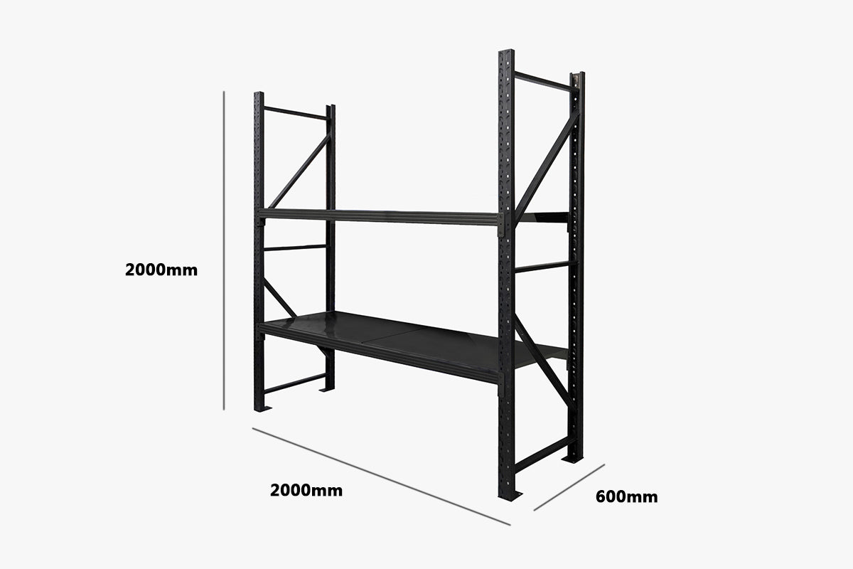 Longspan Shelving M Main Bay Layer Black Bookshelves