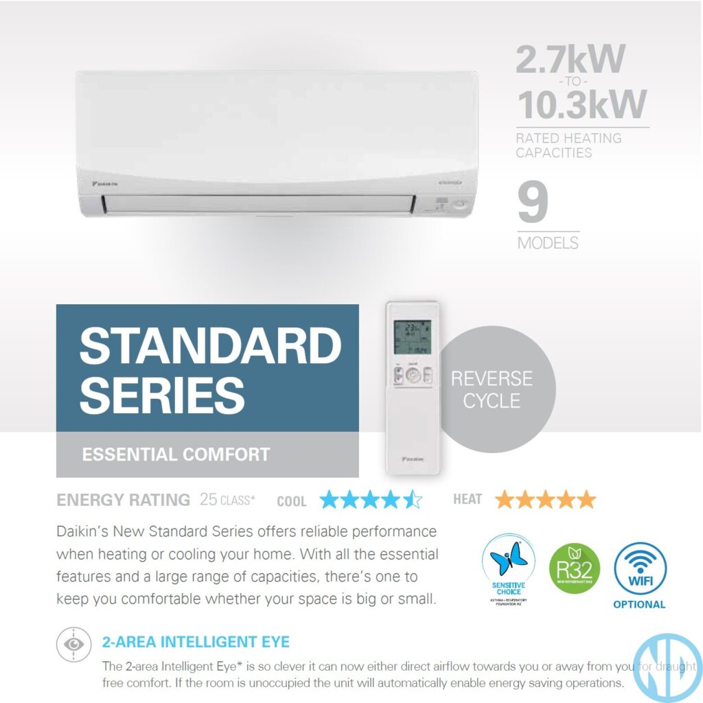 DAIKIN Standard Series 2.0kW R32 Reverse Cycle Single Split System ...