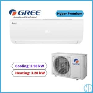 Gree Hyper Premium 2.5kW R32 Hi-wall Inverter GWH09ABA- K6DNC8C - NZDEPOT