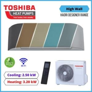 Toshiba 2.5kW Haori Designer Hi Wall System RAS B10E2KVRG A RAS 10E2AVRG A NZ DEPOT 1 1