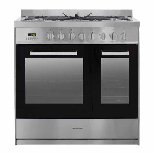 Parmco 900Mm Combination Freestanding Stove, 1 &Amp; 1/2 Ovens, Stainless Steel - Nzdepot