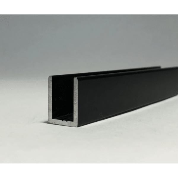 Aluminium U-Channel for 10mm Glass Shower Screens - Black, Spare Parts - NZ DEPOT