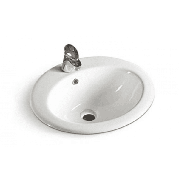 Ceramic Inset Vanity Counter Top Basin Sink 500Mm, Ceramic Cabinet Basin - Nz Depot