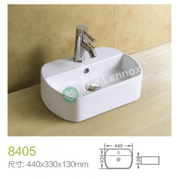 Counter Top Ceramic Basin 8405, Counter Top Basin - Nz Depot