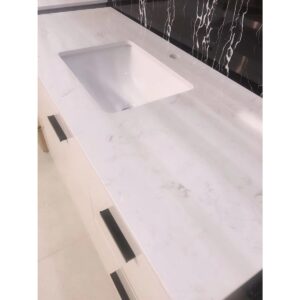Engineered Quartz Vanity Top - Net White 900mm