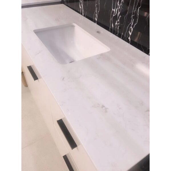 Engineered Quartz Vanity Top - Net White 1200mm, Counter Top Basin - NZ DEPOT
