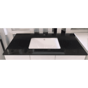 Engineered Quartz Vanity Top - Sparkling Black 1200mm