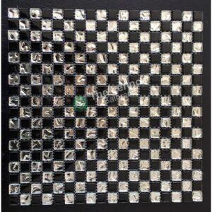 Glass And Carving Resin Mosaic Tile Black And White NO22 Mosaic Tile NZ DEPOT