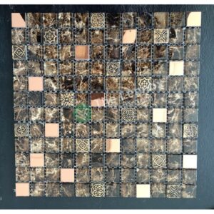Glass And Carving Resin Mosaic Tile Brown NO122 Mosaic Tile NZ DEPOT