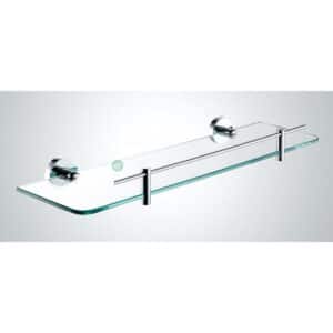 Glass Shelf Round Wall Hung Series With Chrome Rail 2200 08 2200 08 Bathroom accessories NZ DEPOT