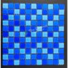 Glass Titanium Mosaic Pool Tile - Blue