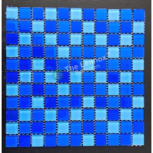 Glass Titanium Mosaic Pool Tile Blue NO6100 Mosaic Tile NZ DEPOT