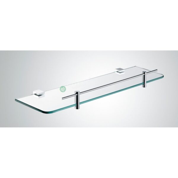 Glass Shelf - Square Wall Hung Series With Chrome Rail 2100-08, Bathroom Accessories - Nz Depot