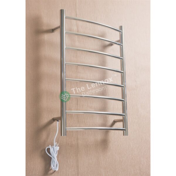 Heated Towel Rail Round 8 Bar Etw1B Right