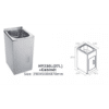 Laundry Tub 27L Stainless Steel Sink Cabinet Trough Adjustable 390x500x870mm