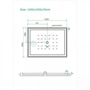 Buy Shower Box - Cape Series 3 Sides Wall (1200x1000x1200x1900mm) Online - Shower Enclosures - 3 Sides Shower - 2 - NZ Depot Delivery