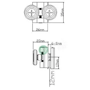 Buy Shower Door Roller - Double Top 50x60mm - Top Roller - RAM Online - Accessories - Spare Parts - 2 - NZ Depot Delivery