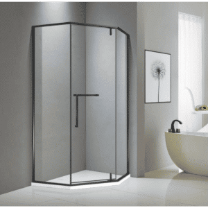 Shower Glass Bay Series 2 Sides 1000x1000x1900mm Matt Black CPA 1000 Angle Shower NZ DEPOT - NZ DEPOT