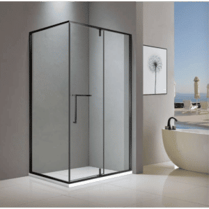 Shower Glass - Cape Series 2 Sides (900x900x1900mm) - Matt black