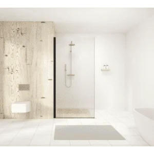 Buy Shower Glass - Stream Series Side Panel (1070X1950mm) - Black Online - Shower Enclosures - Shower Screen - 1 - NZ Depot Delivery