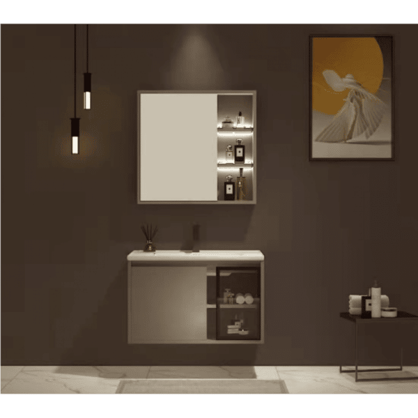 The European Bathroom Vanity With LED mirror Cabinet 100% WaterProof -  T30, Wall Hung - NZ DEPOT