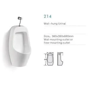 Buy Urinals - ceramic shallow open bowl 480x460mm - KX214 Online - Toilets - Urinals - 2 - NZ Depot Delivery