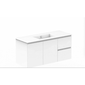 Vanity Heron Series Plywood N1200 in White Color 100 Water Proof N1200 White Wall Hung NZ DEPOT - NZ DEPOT
