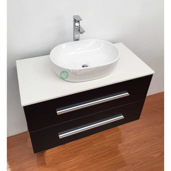 Vanity - Misty Series 900 White Quartz Stone Counter Top Set