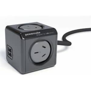 ALLOCACOC 5420BK/AUEUPC POWERCUBE Extended Outlets with USB 1.5M - BLACK - NZ DEPOT