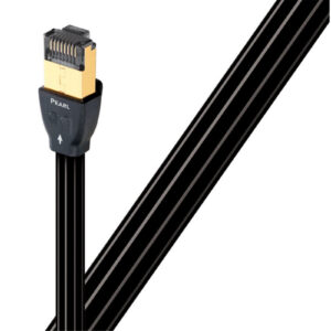 AUDIOQUEST RJEPEA12 Pearl 12M ethernet cable. Long grain copper (LGC). Geometry stabilizing solidhigh- density polyethylene dielectric. Gold-plated nickel connectors. Jacket - black PVC-grey stripes. - NZ DEPOT