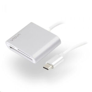 Alogic Vrova Plus Multicard Reader USB C to MicroSD SD Compact Flash Silver Aluminium NZDEPOT - NZ DEPOT
