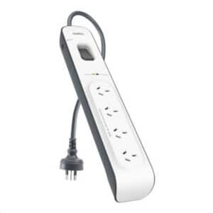 Belkin BSV400 Power Surge Protector - 4 Outlet Strip with 2m Cord AU/NZ up to 525 joules w/Limited lifetime warranty - NZ DEPOT