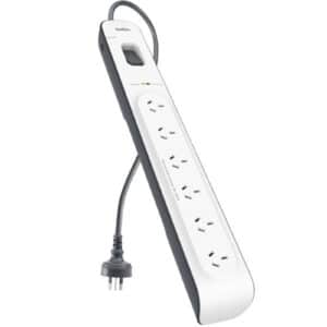 Belkin BSV603 Power Surge Protector - 6 Outlets - 2m Cord - 650 Joules of Protection AU/NZ - NZ DEPOT