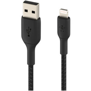 Belkin BoostCharge 2M Lightning to USB A Braided Cable Black NZDEPOT 1