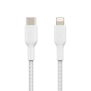 Belkin BoostCharge USB C to Lightning Braided Cable 2M White NZDEPOT 1