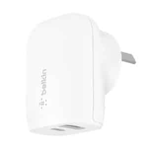 Belkin Dual Wall Charger with PPS 37W 1x 25W USB C and 1x 12W USB A NZDEPOT