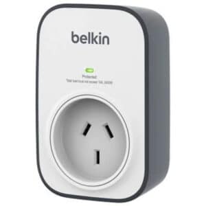 Belkin BSV102au SurgeCube Power Surge Protector - 1 Outlet AU/NZ Secure - Portable Wall-Mountable Design White w/ $15