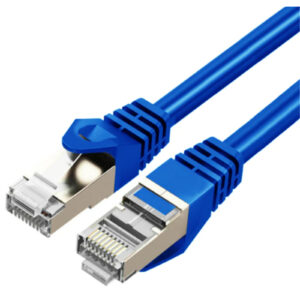 Cruxtec 0.3m Cat7 Ethernet Cable - Blue Color -- 10Gb / SFTP Triple Shielding / Oxygen Free Copper Conductor / Gold-plated RJ45 Connectors with Nickel-plated Copper Shell / Fluke Test Passed - NZ DEPOT