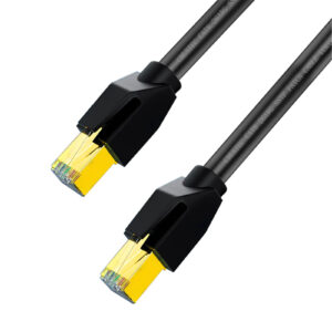 Cruxtec 0.3m Cat8 Ethernet Cable Black Color 40Gb SFTP Triple Shielding NZDEPOT 1
