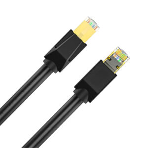 Cruxtec 0.3m Cat8 Ethernet Cable - Black Color 40Gb/ SFTP Triple Shielding - NZ DEPOT