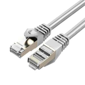 Cruxtec 10m Cat7 Ethernet Cable - Ivory Color -- 10Gb / SFTP Triple Shielding / Oxygen Free Copper Conductor / Gold-plated RJ45 Connectors with Nickel-plated Copper Shell / Fluke Test Passed - NZ DEPOT