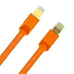 Cruxtec 15m Cat8 Ethernet Cable - Orange Color 40Gb/ SFTP Triple Shielding - NZ DEPOT