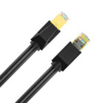 Cruxtec 1m Cat8 Ethernet Cable - Black Color 40Gb/ SFTP Triple Shielding