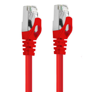 Cruxtec 5m Cat7 Ethernet Cable Red Color 10Gb SFTP Triple Shielding Oxygen Free Copper Conductor Gold plated RJ45 Connectors with Nickel plated Copper Shell Fluke Test Passed NZDEPOT 1