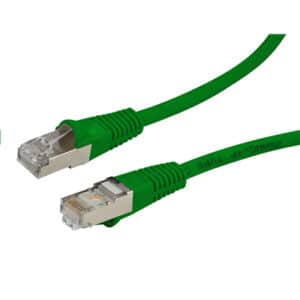 Dynamix PLG-AUGS-PP 0.3m Cat6A S/FTP Green Slimline Shielded 10G Patch Lead. 26AWG (Cat6 Augmented)500MHz with Gold Plate Connectors. - NZ DEPOT