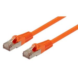 Dynamix PLO-AUGS-PP 0.3m Cat6A S/FTP Orange Slimline Shielded 10G Patch Lead. 26AWG (Cat6Augmented)500MHz with Gold Plate Connectors. - NZ DEPOT