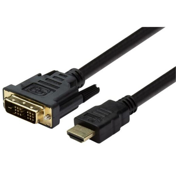 Dynamix C-HDMIDVI-2 2m HDMI Male to DVI-D Male (18+1) Cable Single Link Max Res: 1080P60Hz