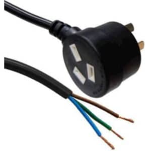 Dynamix C PB3C10T 3 3M 3 Pin Tapon Plug to Bare End 3 Core 1mm Cable Black Colour SAA Approved NZDEPOT - NZ DEPOT