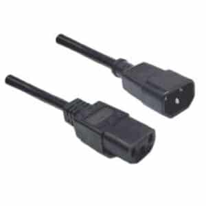 Dynamix C POWERC X1 1M IEC Male to Female 10A SAA Approved Power Cord. C14 to C13 BLACK Colour. NZDEPOT - NZ DEPOT