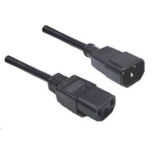Dynamix C-POWERC X3 3M IEC Male to Female 10A SAA Approved Power Cord. (C14 to C13) BLACK Colour. - NZ DEPOT